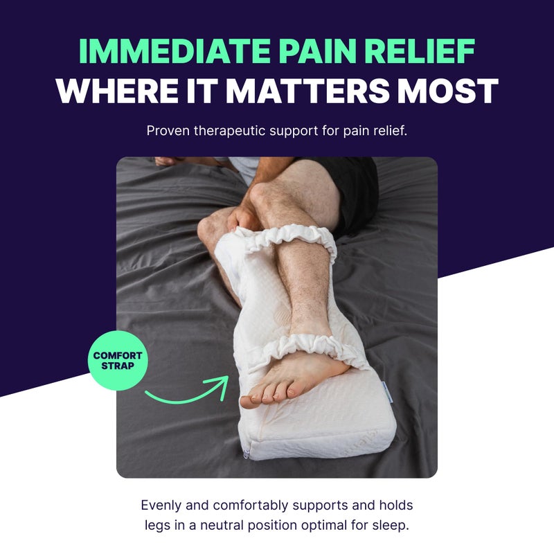 Back Support Systems Knee-T Leg Pillow Patented | High Resiliency Medical Quality Polyurethane Foam | Knee Pillow for Sleeping, Back Pain Relief, Hip and Sciatica Pain for Side Sleepers (Standard) - Image 2